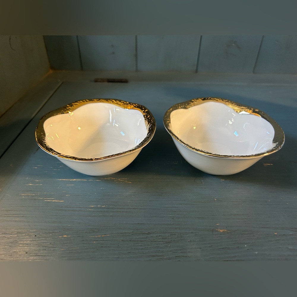Yedi Housewares White/Gold Trim Bowls | $10 per bowl